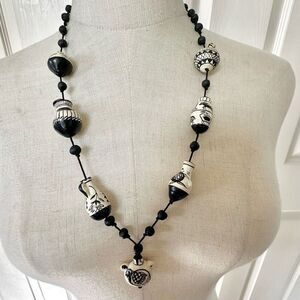 Hand Made Clay Bead Necklace By De Los Reyes